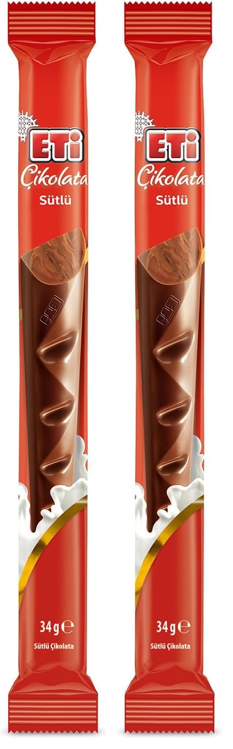 Eti Uzun Sütlü Çikolata 34 g (2 paketi)