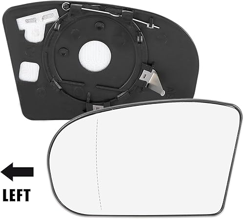 Miniatura 2 de X AUTOHAUX Espejo retrovisor de coche de repuesto con placa de respaldo calentada lado izquierdo del conductor para Mercedes-Benz E500 E320 E55 AMG