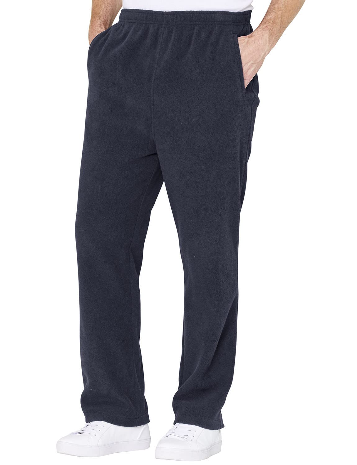 Chums Men's Navy Thermal Fleece Pull-On Leisure Trousers, Soft Polar Fleece, Elasticated Waist With Drawcord Leg Jogging Bottoms, S–4Xl, 27–31 Inch Leg 40W / 31L