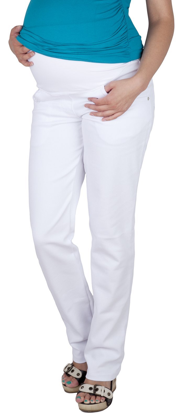 Mija - Pantaloni Comodi Jeans Alta qualit? Premaman 9036
