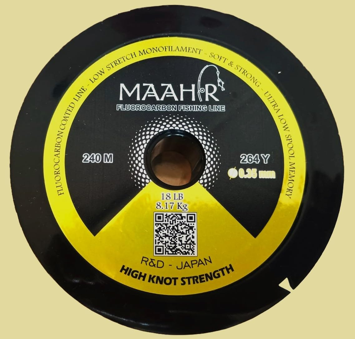 MAAHIR FLUOROCARBON Fishing LINE 0.35mm Dia-240 Metre