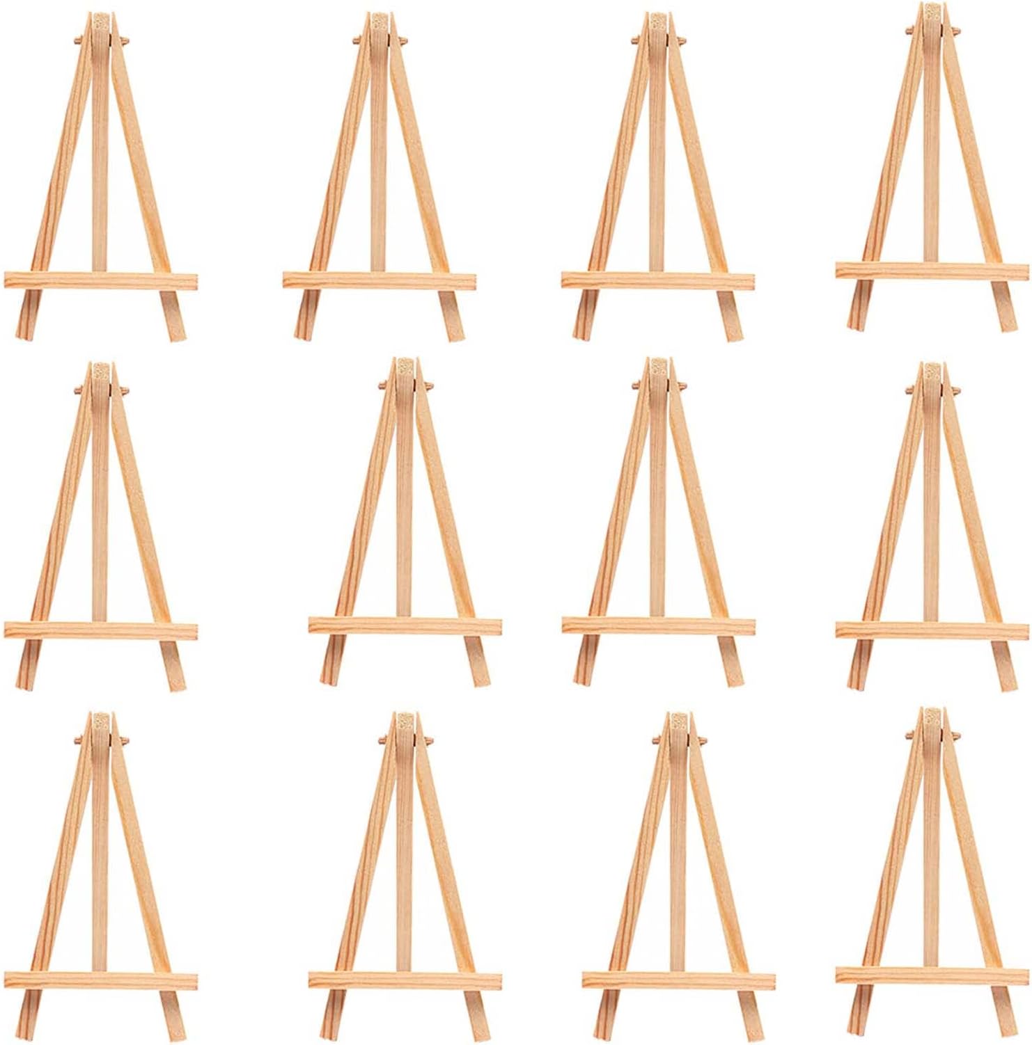 12 Pack Mini Wood Display Easels Table Top Art Painting Easel Mini