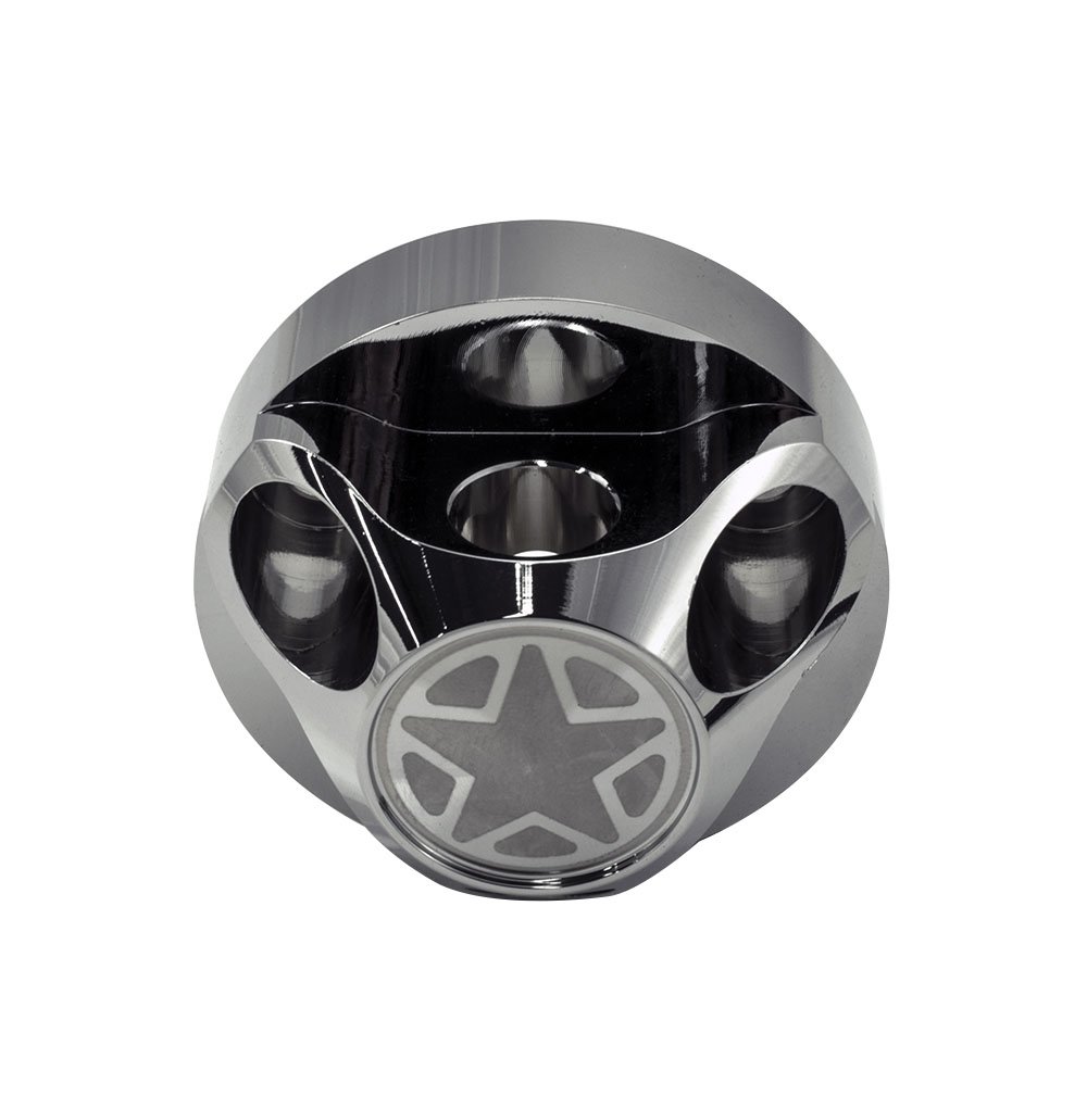 VMS RACING Antenna HOUSING Base Cover in Chrome Billet Aluminum Compatible with Jeep Wrangler JK Sahara Sport Rubicon Unlimited Freedom Fifty 2007-2020