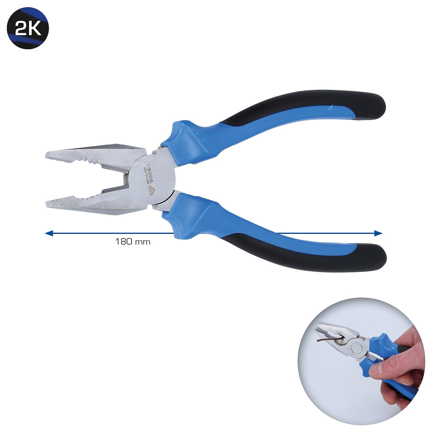 BRILLIANT TOOLS BT060901 Pinza combinata 180 mm [Powered by KS TOOLS]