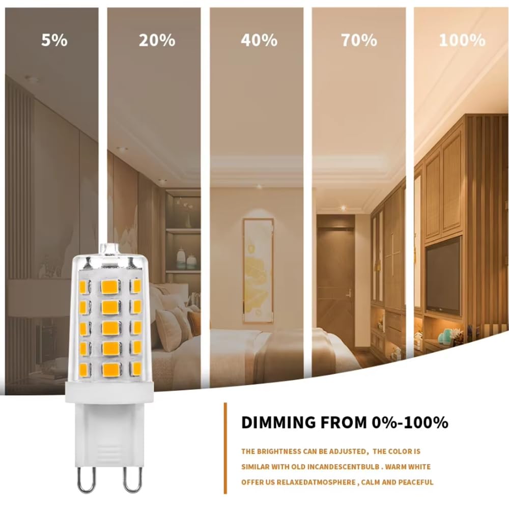 10 sztuk G9 Lampa Możliwość Przyciemniania 5W PC Ceramiczna bez migotania 2835SMD 32Leds Lampada Żarówka Led Do Oświetlenia Domu Ciepły Biały