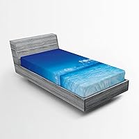 Vista 91 de Ambesonne Sábana bajera africana, estampado abstracto de líneas únicas, funda de cama con bolsillo profundo elástico para mayor comodidad