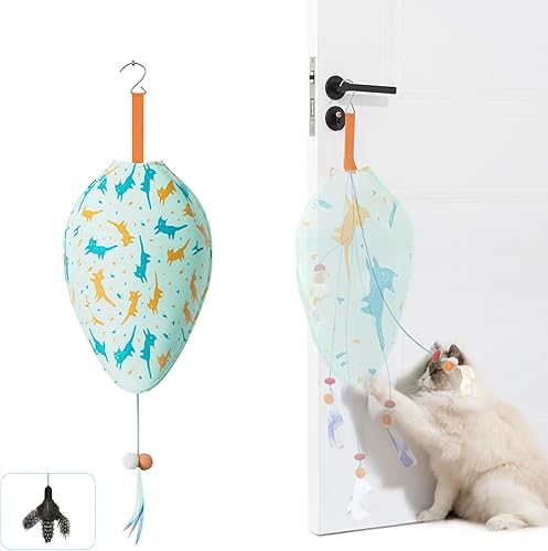 Juguetes interactivos para gatos de interior y juego automático, juguetes de enriquecimiento para gatitos con plumas, juguete para gatitos, 4H,
