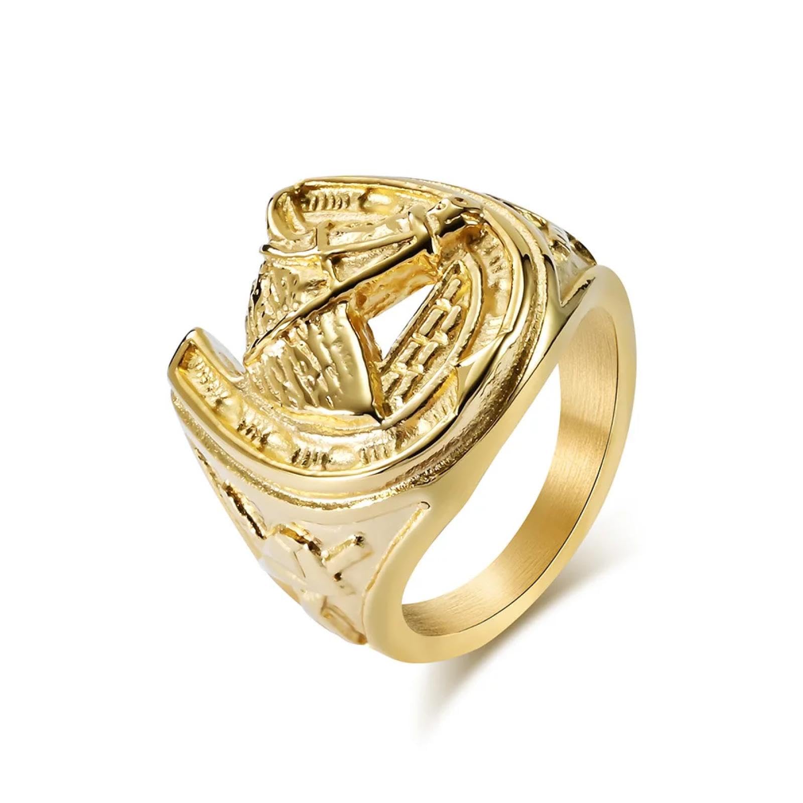 Ring Ringe Damen Bijouterie Herren Schmuckversorgung Retro-Ring Mit Pferdekopf Im Europäischen Und Amerikanischen Stil, Hufeisenring, Personalisierter Pferderennen-Hobbyschmuck