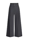 PRETTYGARDEN Womens Spring Wide Leg Palazzo Pants 2026 Trendy Loose Button High Waist Pleated Work Business Casual Trousers