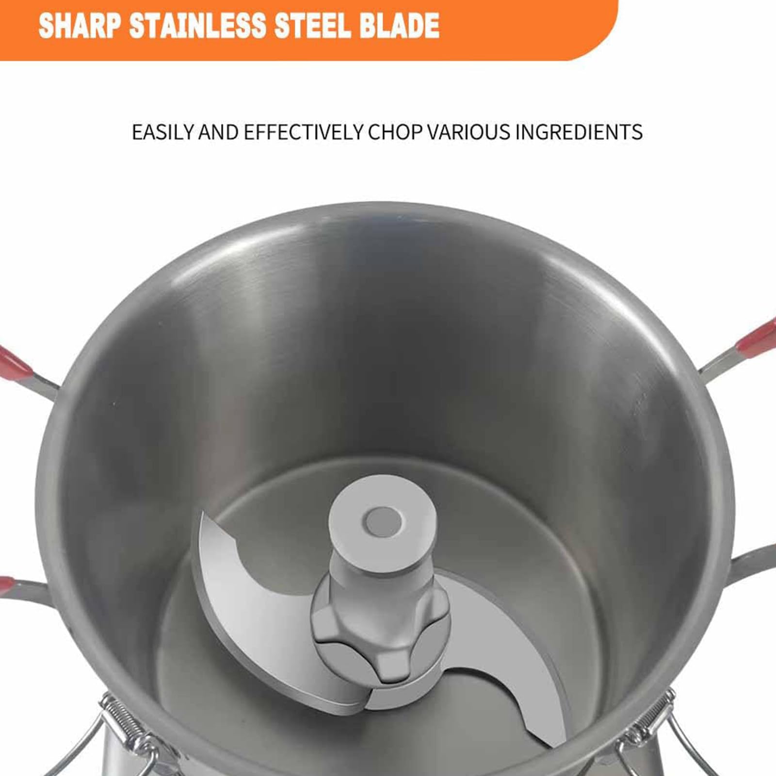 Procesador Alimentos Comercial 7L/10L/15L, máquina eléctrica picadora Verduras 1400W y 1400RPM, picadora Carne y procesador Verduras Acero Inoxidable para Frutas, Verduras y Carnes. 15L