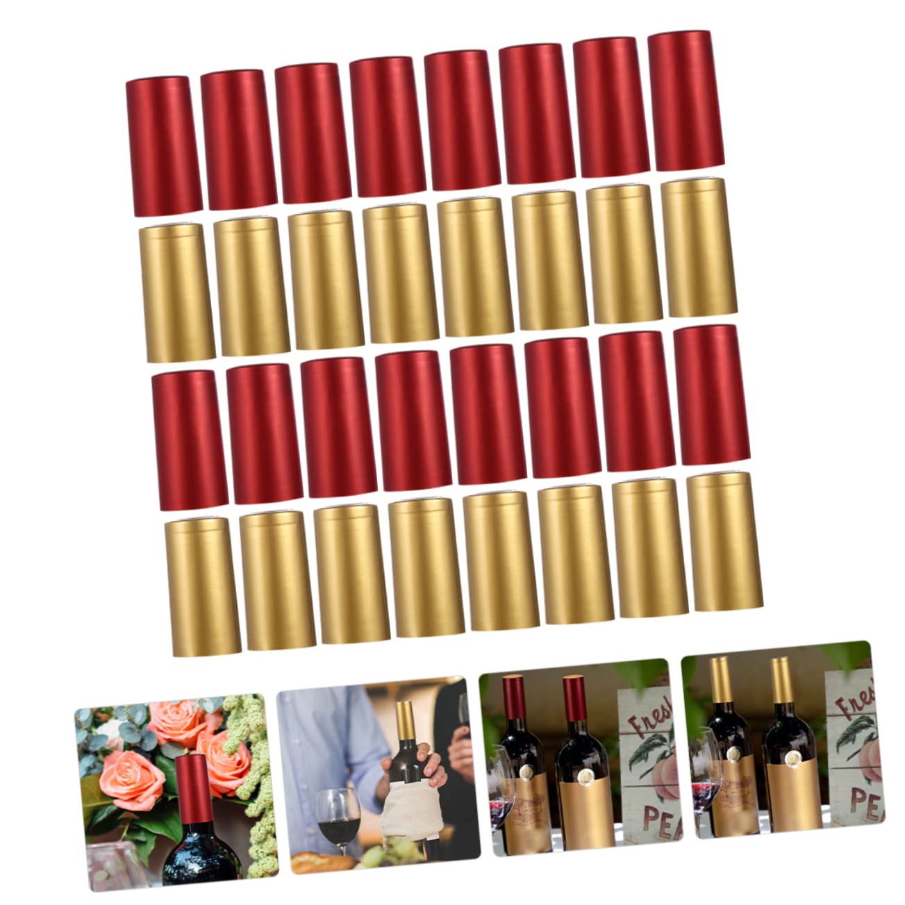 FUNOMOCYA Wine Bottle Sealing Heat Shrink Caps 200pcs Wine Shrink Wrap Heat Shrinkable Caps