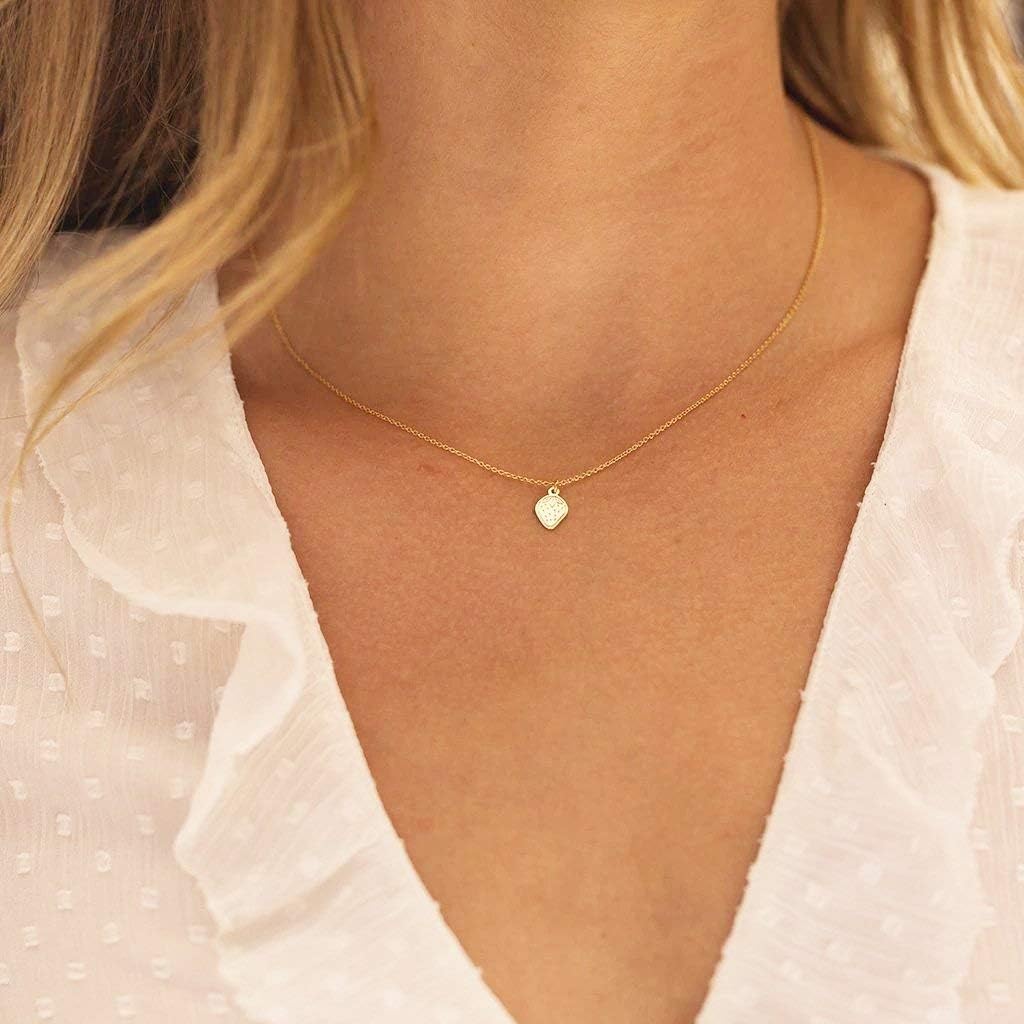 Honeycat Magic Charm Strawberry Necklace in Gold, Rose Gold, or Silver | Minimalist, Delicate Jewelry