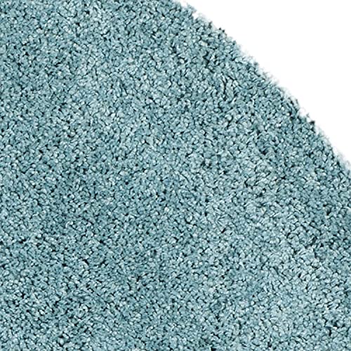 Image of CD Carpet Anti Slip Shaggy Fluffy Fur Rugs and Carpet for Living Room Bedroom Kids Room Plain Circle Carpets for Home with 2 Inch Thickness (Color T Blue Size 7x7 Feet Round)