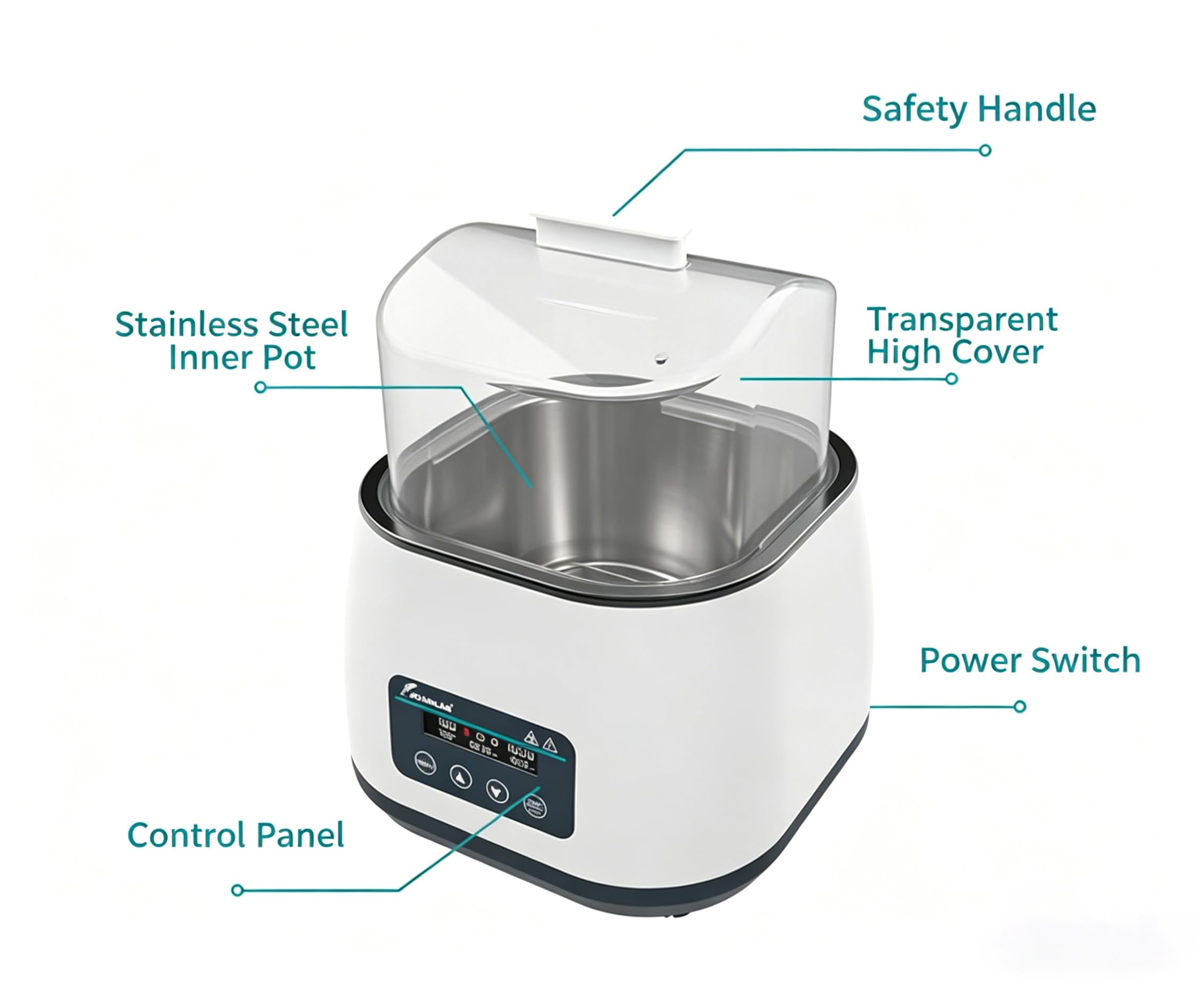 BañO MaríA Digital De Laboratorio Calentador De Agua EléCtrico De Temperatura Constante con Pantalla Digital BañO De Agua Hirviendo Antiseco De Acero Inoxidable For Laboratorio Pantalla LED
