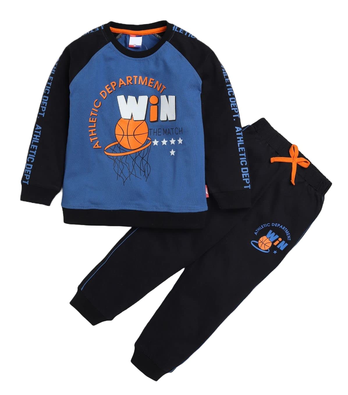 Baba & Babyfull sleeve t-shirt and pajama set for boys cotton, lightweight, fashionable, trendy tracksuit