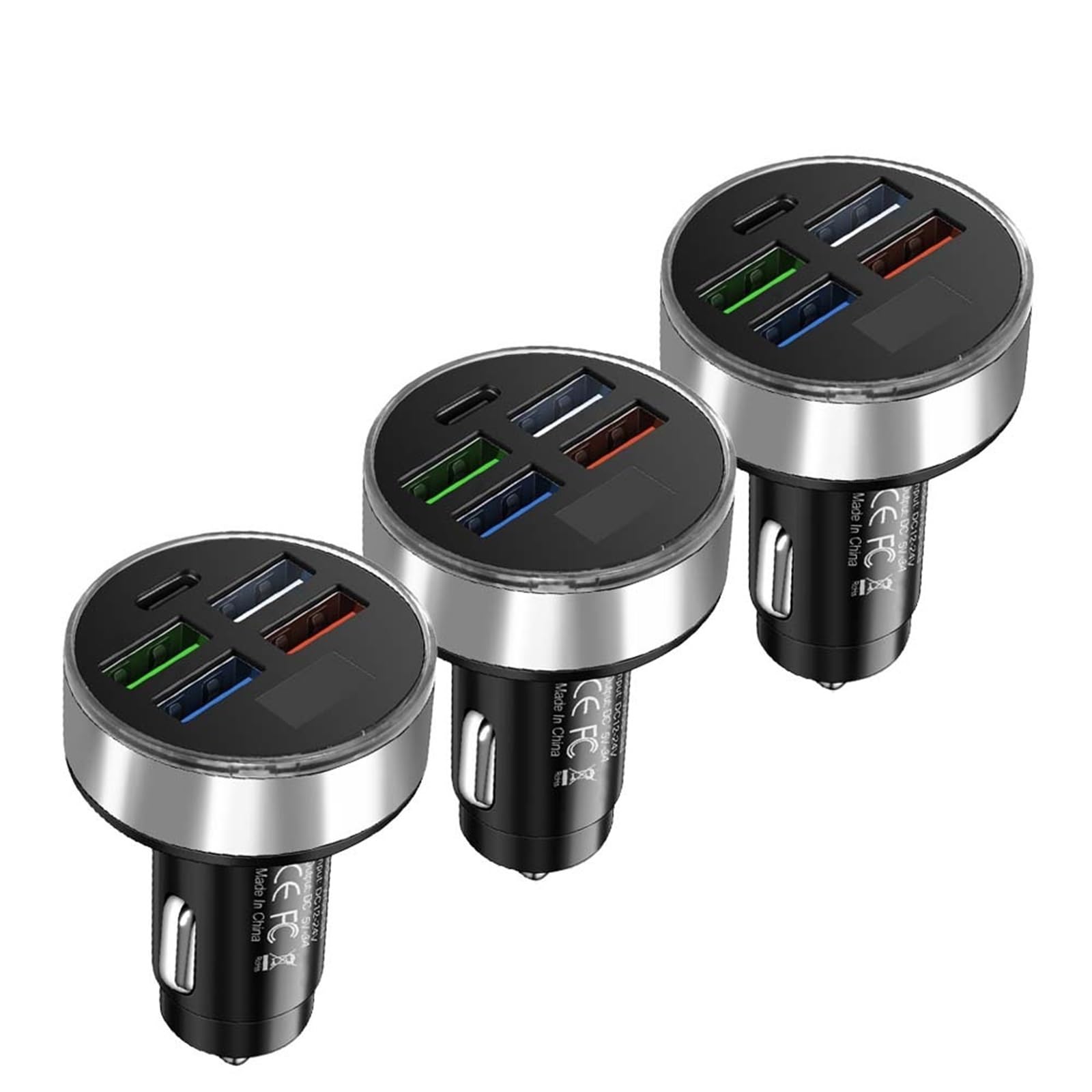 Adaptador USB Tipo C 3.1 A compatible con Samsung Xiaomi pack de tres piezas silver 8
