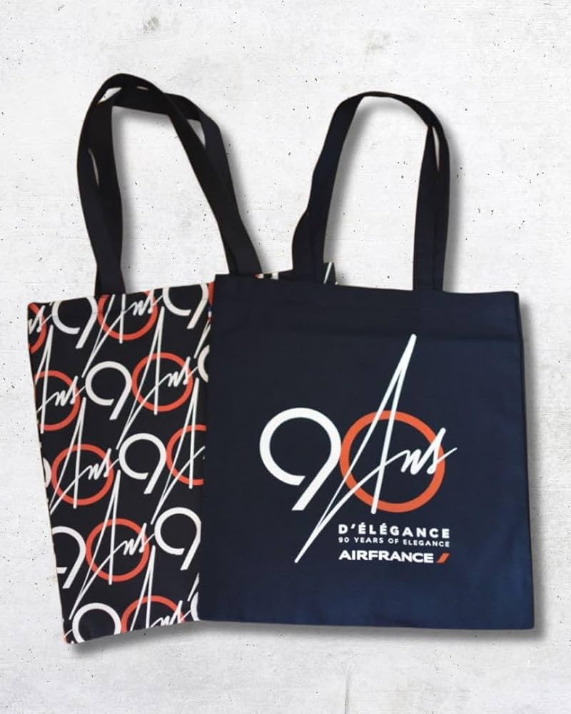 エールフランスグッズのバッグ Amazon.co.jp: エールフランス90周年限定トートバッグ 2種セット