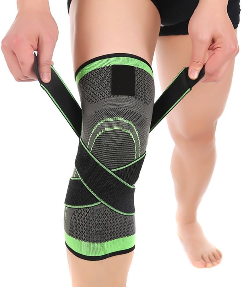 Knee Sleeve,Compression Fit Support -for Joint Pain and Arthritis Relief, Improved Circulation Compression - Wear Anywhere - Single