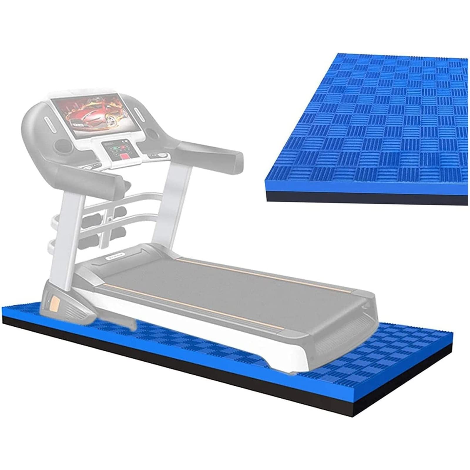 Almohadilla protectora para el piso del equipo de ejercicio, alfombrilla antideslizante resistente a los golpes para pisos de madera dura, para bicicletas estacionarias, alfombrilla duradera de alta d