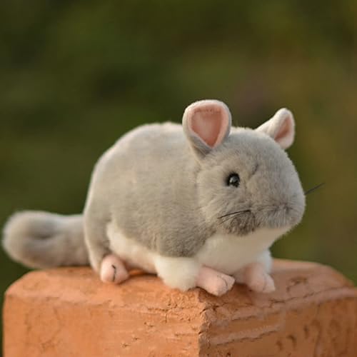 Miniatura 8 de FRANKIEZHOU Peluche de rata, color gris de 9.84 pulgadas, peluche de rata, animal de peluche de ratón, juguetes para niñas, regalos para niños,