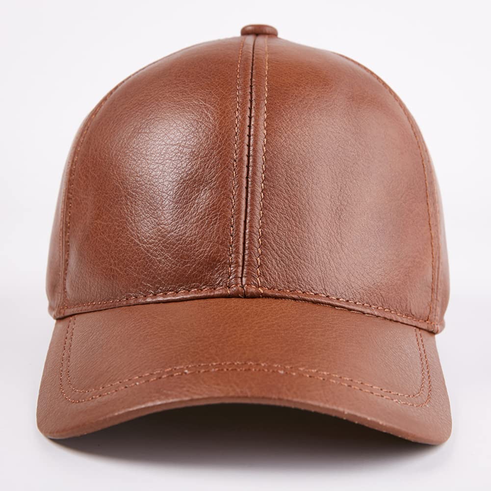 Cappello da Baseball in Pelle Cappello di Hip Hop - Cappello Uomo Donna - Unisex Regolabili Berretto da Baseball