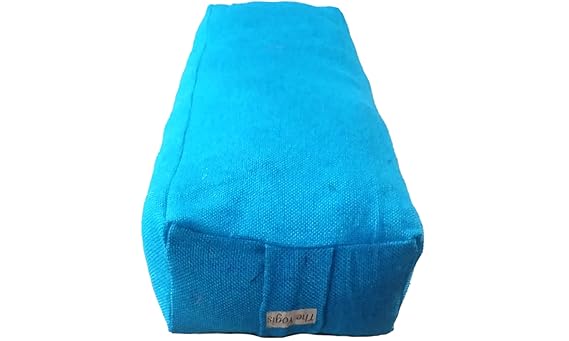 The Yogis Yoga Bolster Pillow for Meditation and Support - Rectangular Yoga Cushion - Reduced Stress on Spine, Neck Pain and Effective Support for Side and Back Sleepers