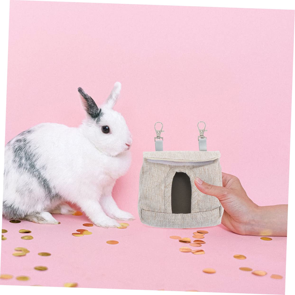 Housoutil 5 Set Di Mangiatoie Per Cavie Con Borsa Appesa Per Riporre Il Cibo Mangiatoie A Doppia Faccia Per Cavie Facili Da Riporre in Gabbie 2 Pezzi * 5