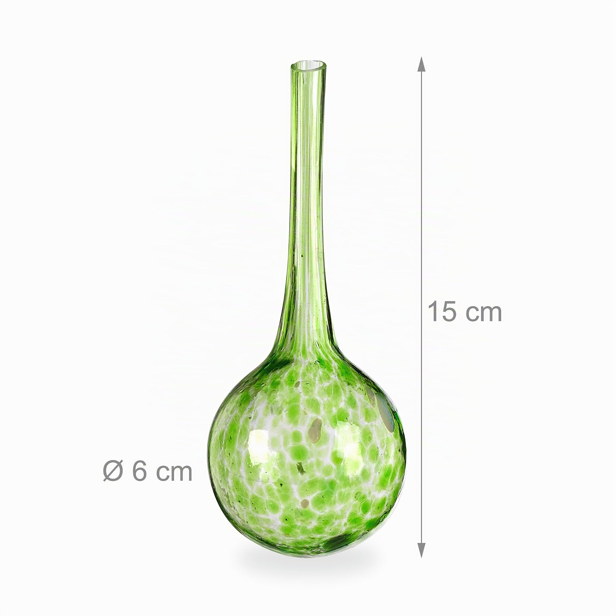Relaxdays Bulle d’arrosage pour Vos Plantes, en lot Pratique de 4, en Verre, H x D : 15 x 6 cm, Verte