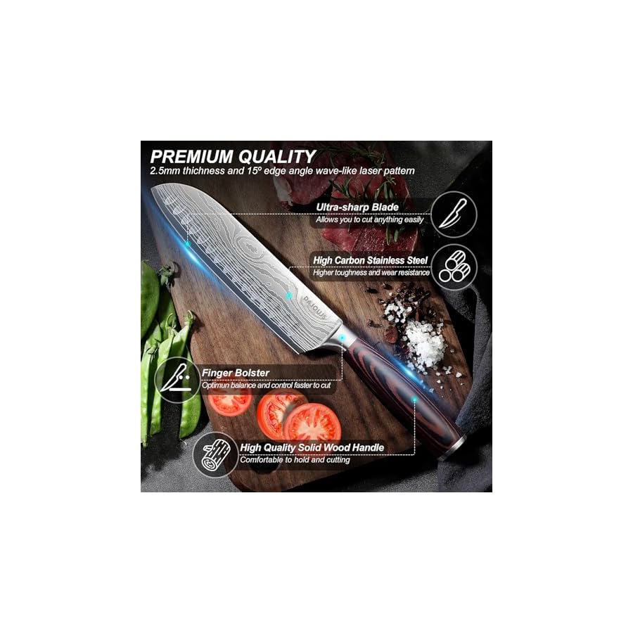 Kitchen-Knife-Set-With-Block-Chef-Knife-Block-Set-High-Carbon-Stainless-Steel-Knives-with-Magnetic-Knife-Block-Holder-Versatile-Knife-Block-Sets-for-Kitchen-Professional-Kitchen-Knives-Set-6-Pcs Kitchen Knife Set With Block: Chef Knife Block Set, High Carbon Stainless Steel Knives with Magnetic Knife Block Holder, Versatile Knife Block Sets for Kitchen, Professional Kitchen Knives Set - 6 Pcs