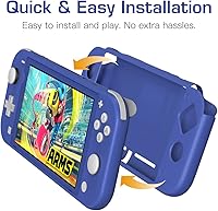 Vista 8 de MoKo Funda protectora para Switch Lite, funda de silicona, antiarañazos, absorción de golpes, antideslizante, color azul