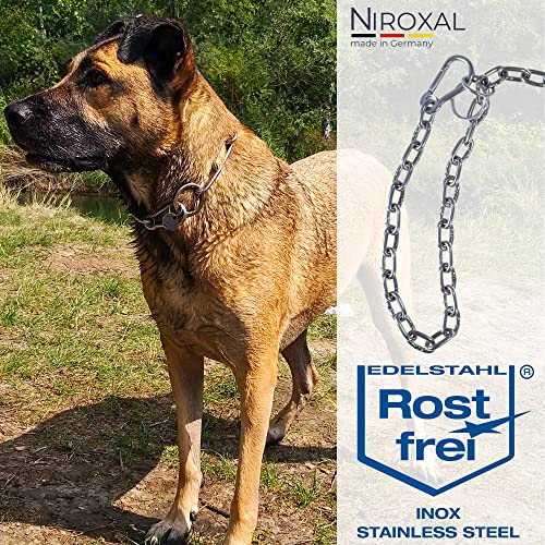Dog Training Chain Collar with Pull Stop Stainless Steel Short Link Dog Chain 5 mm, Total Length 60 cm - Image 4