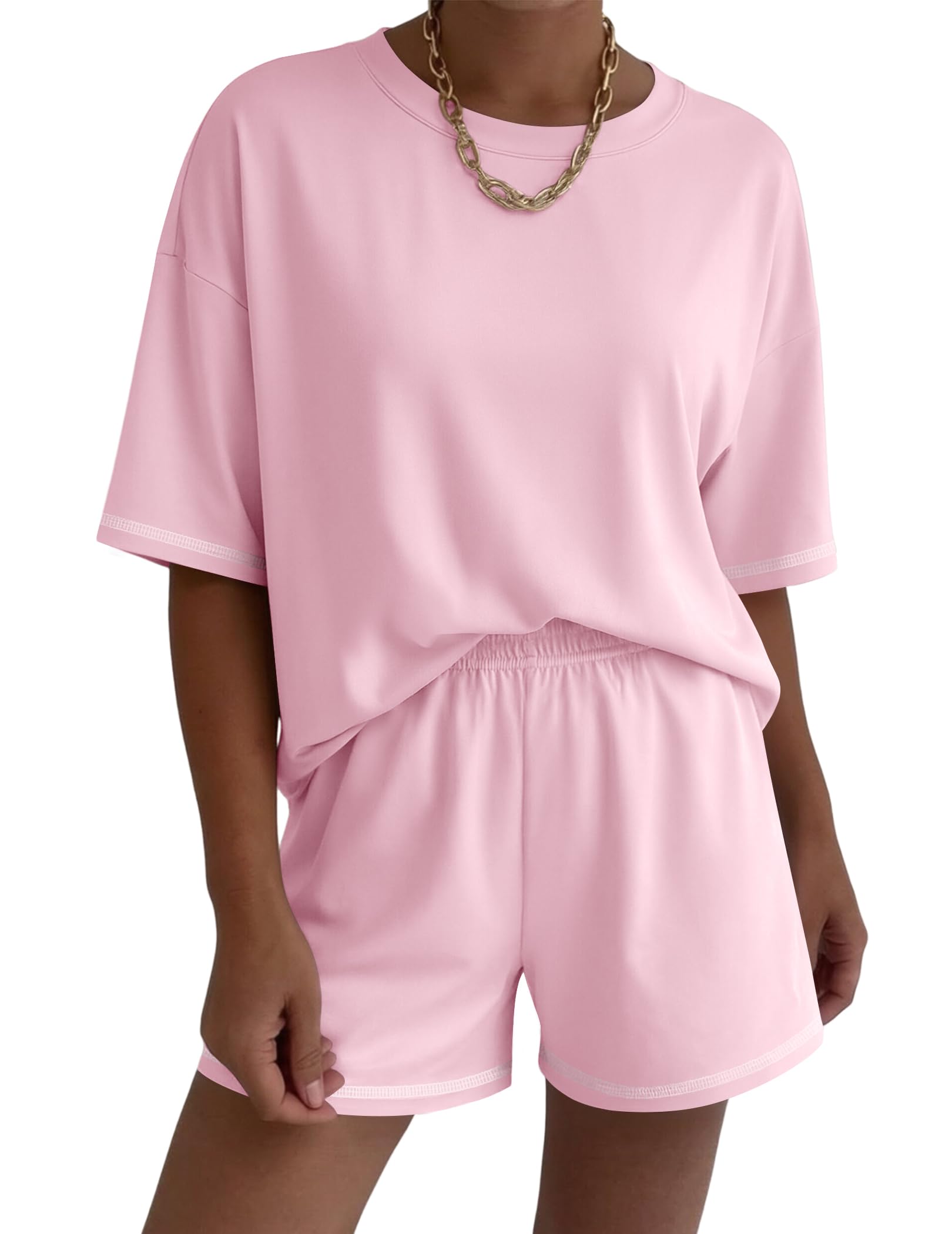 Ekouaer Lounge Sets for Women 2 Piece Shorts Sets Matching Pajamas Sets