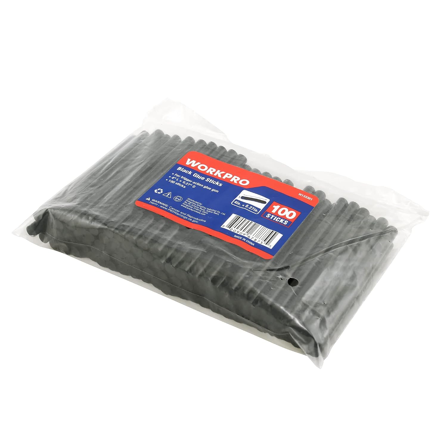 WORKPRO W133361 Mini Hot Glue Gun Sticks 4 In. Long 0.27 In. Dia. Black (100 Pack)