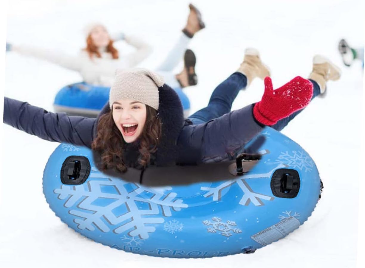 1pc Heavy Duty Inflatable Snow Tube Thickened PVC Snow Sled for Outdoor Fun Family Cold Weather Skiing Easy to Design