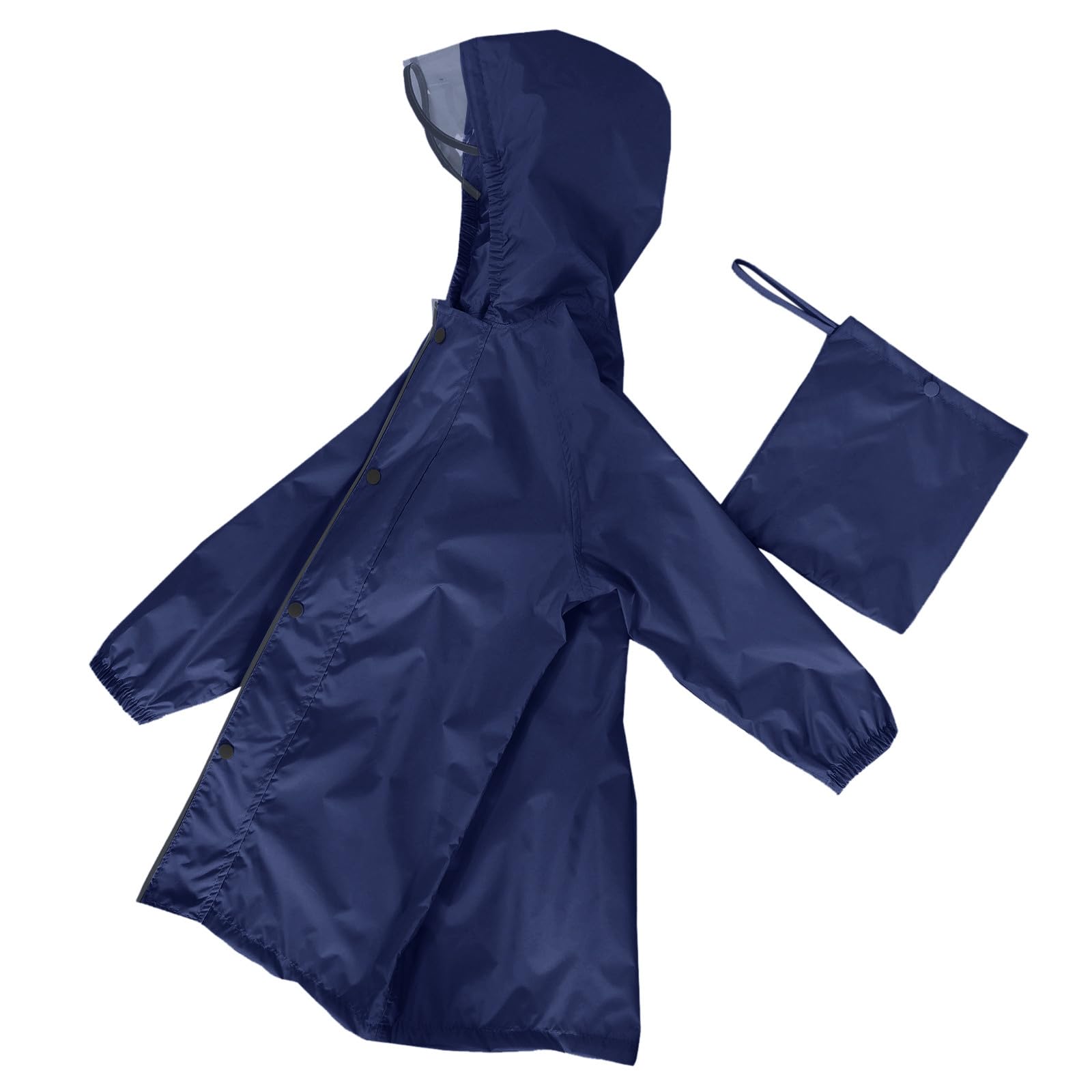 Impermeabile per Bambini con Borsa da Scuola e Cappuccio Ragazzi e Ragazze Studenti Bambini Impermeabile Lungo Tinta Unita Giacca Vento 2 Anni