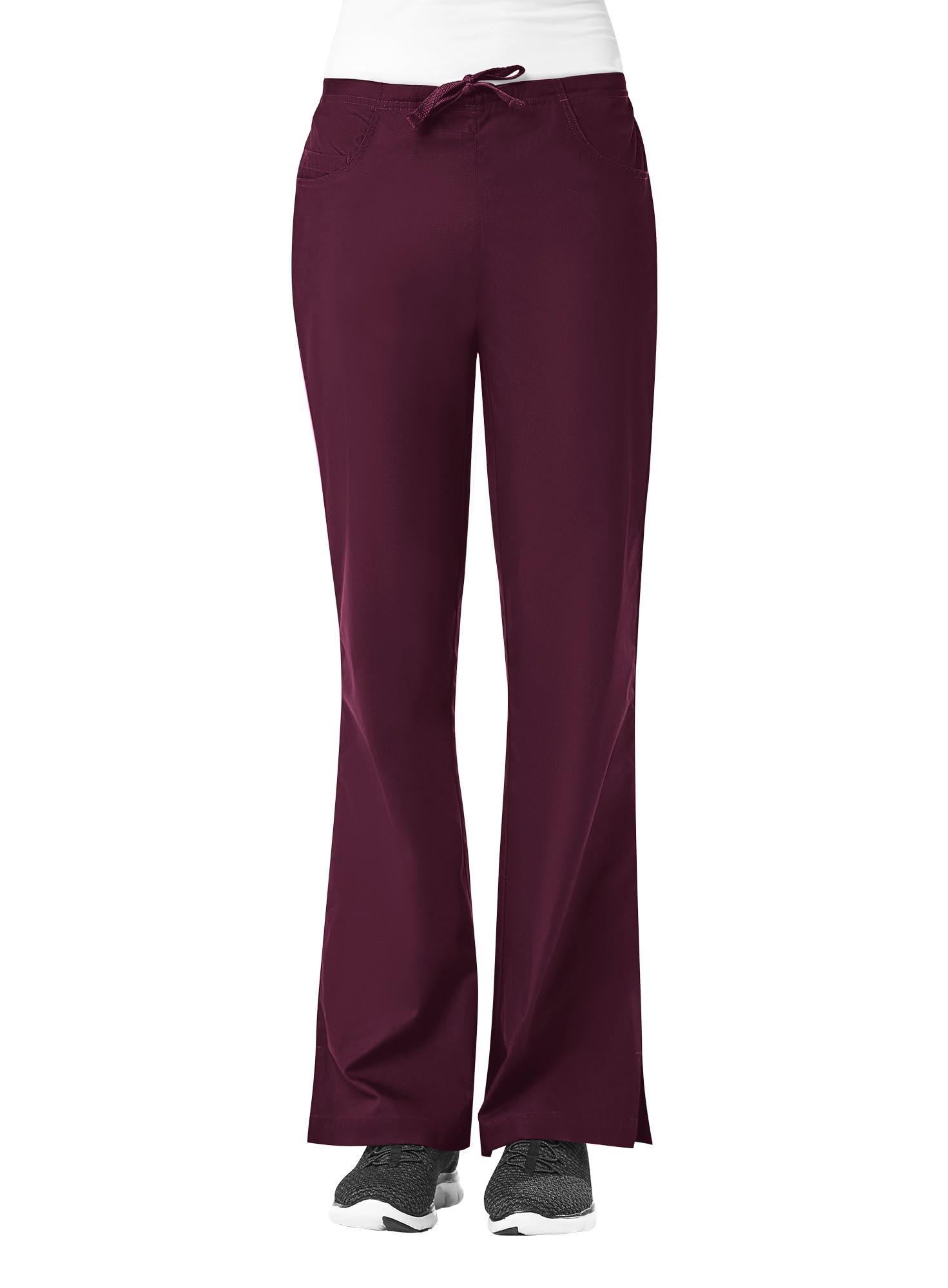 Maevn Women's Core Classic Flare Pants(Wine, XX-Large Petite)