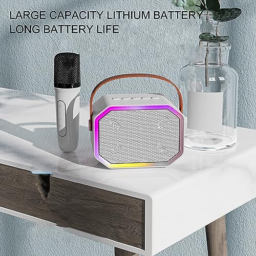 Máquina de karaokê, Efeitos de Voz, Microfone, Portátil, Branco, Sem Fio, para Ktv, áudio Doméstico,