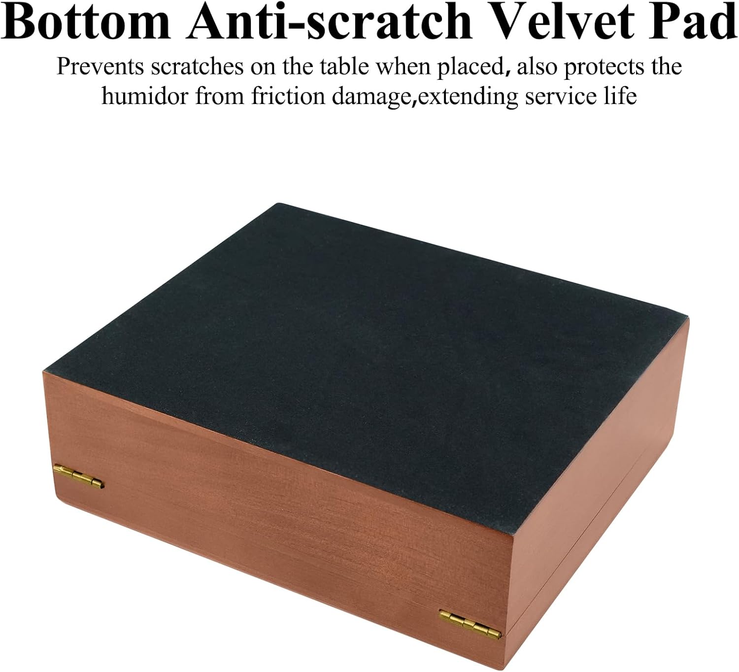 Cigar Humidor Box Desktop Cigar humidor with Hygrometer Humidifier Divider and Cigar Cutter Set Glass Top Cigar Box Holds 20-30 Cigars Wooden Humidor Cigar Box Brown - Image 7