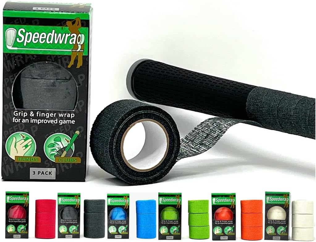 Golf Grip Tape & Finger Wrap – Easily Wraps Over Existing Grip – Protect Hands & Fingers From Raw Spots & Blisters - 1 Inch x 15 Feet (3 Rolls)