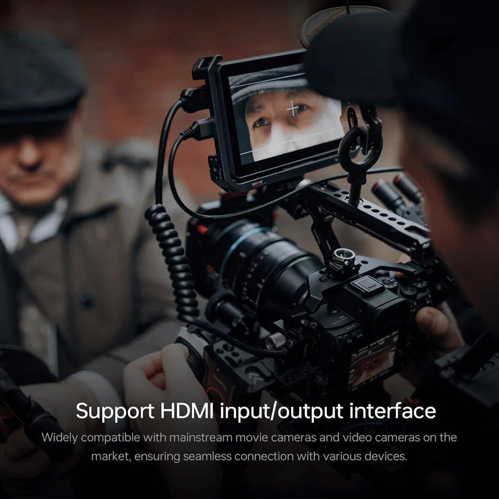 VILTROX DC-X2 6 Inch 2000Nits Camera Video Field Monitor,Full HD 1920x1080 Touch Screen Director AC Monitor with 4K HDMI Loop in/Out 3D Lut RGB Parade Focus Peaking Full Waveform