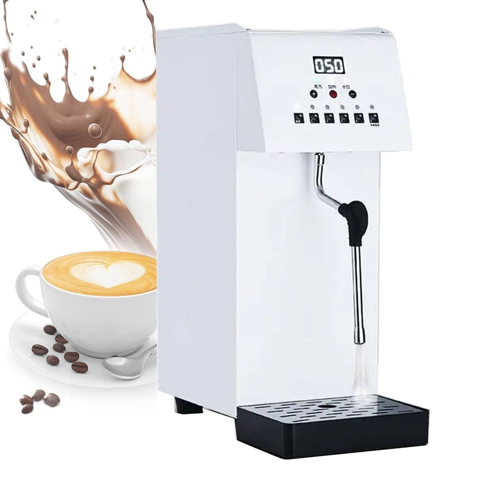 Elektryczny spieniacz do mleka, wielofunkcyjny dozownik gorącej wody 2500 W z wyświetlaczem do espresso, kawy, herbaty mlecznej – idealne urządzenie do gotowania na parze do użytku domowego