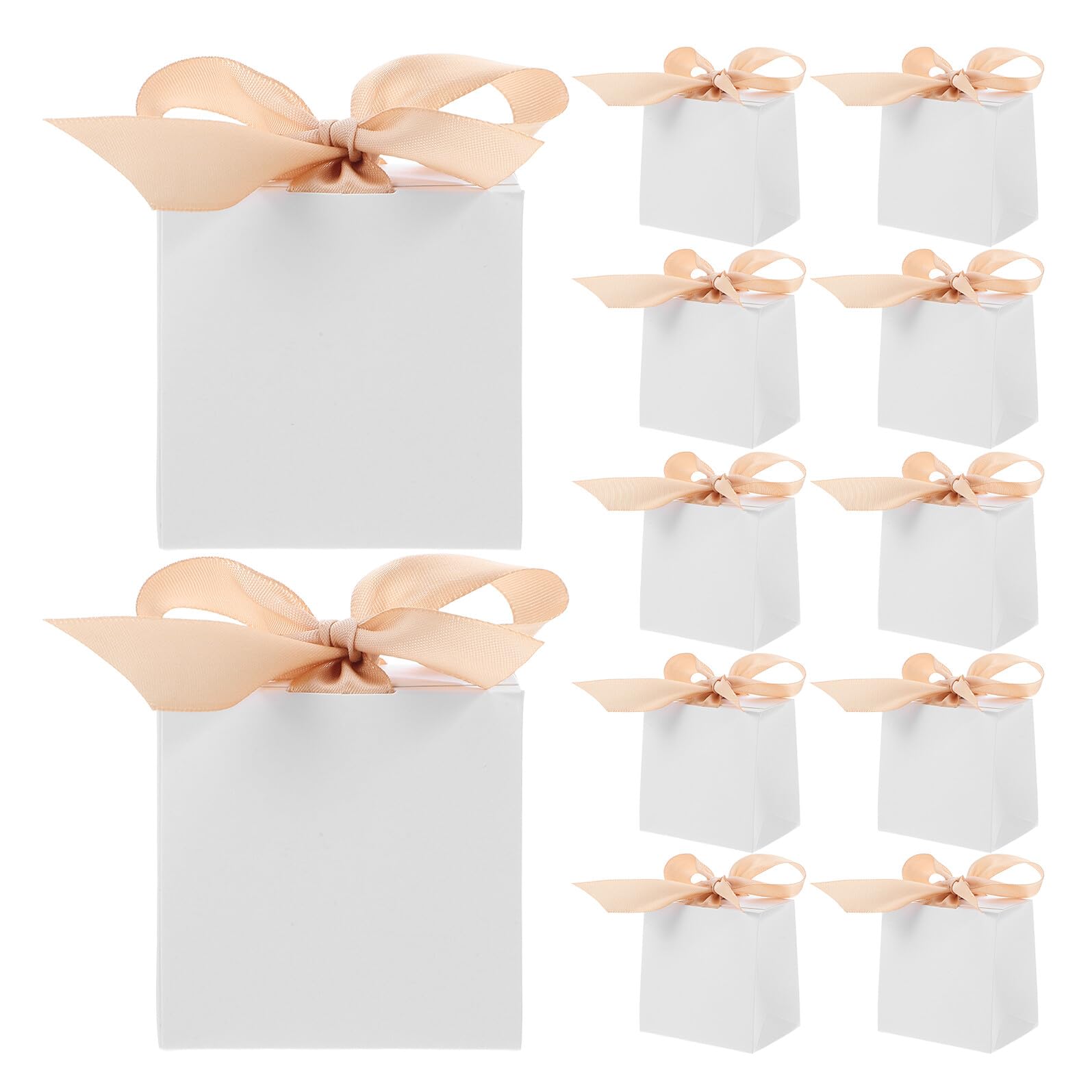 Scatole Regalo Confezione Versatile in Carta con Nastro Piccole Bianche 50 Set per Eventi e Celebrazioni Speciali per Bomboniere e Regali Ricordabili