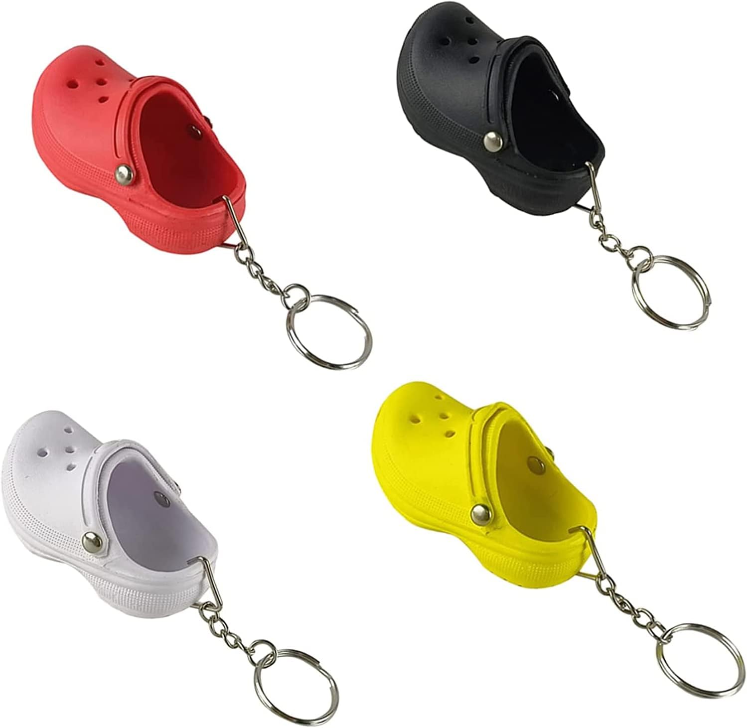 Keychain, for Children Family Friends, Cute Shoes Style Croc Keychain Pendant Lovely Charms FJIUMOZEN 4pcs-A