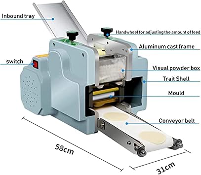 Wonton Pi Making Machine,Automatic Gyoza Skin,Commercial/Home Dumpling Wrapper Maker, Multifunctional Electric Dumpling Skin Machine,Wonton Wrapper Machine,Dough Processing Tool