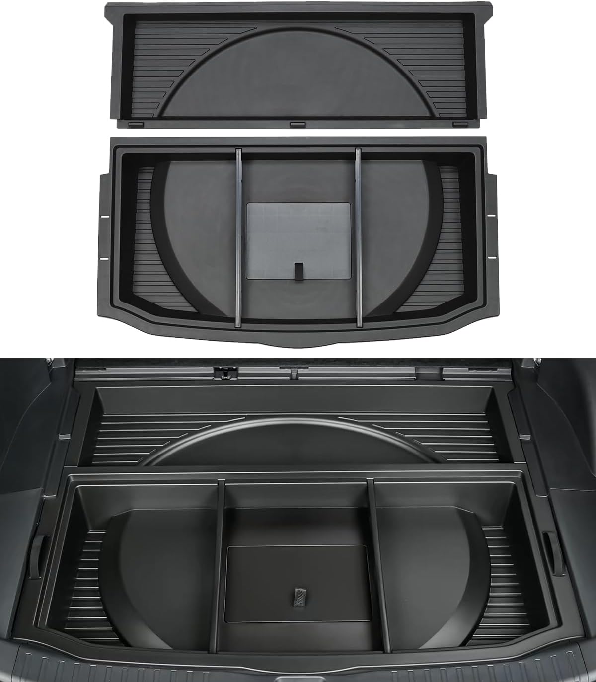 For 2026 Toyota RAV4 Trunk Hidden Storage Box, SUV Insert Cargo Rear Hatch Organizer, Extra Space fits RAV4 LE XLE XSE TRD Hybrid Under Cargo Floor Storage Accessories