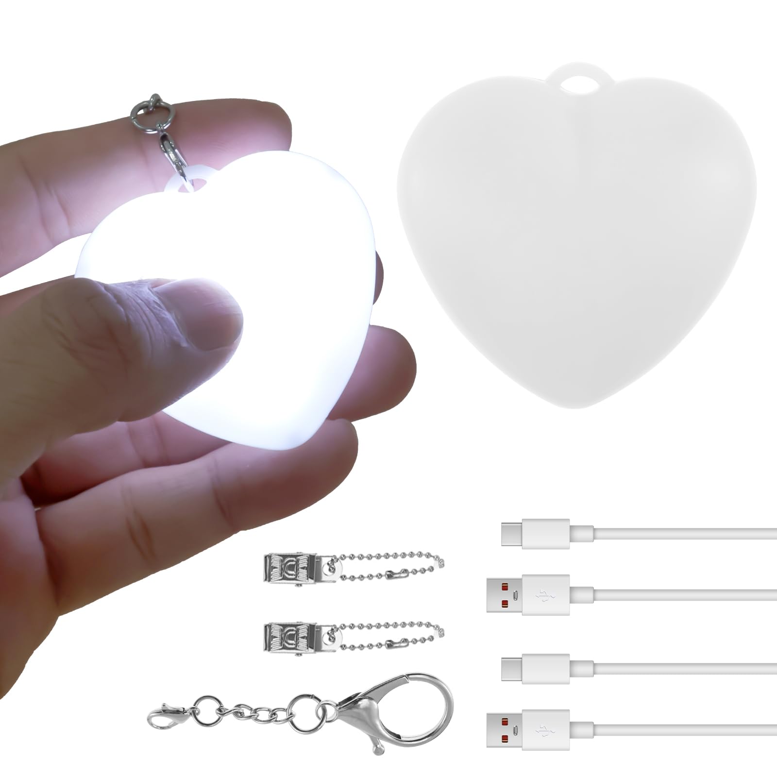 Love Wallet Tote Bag Touch Sensing Light - Rechargeable LED Heart-Shaped Purse Light With Auto Sensor