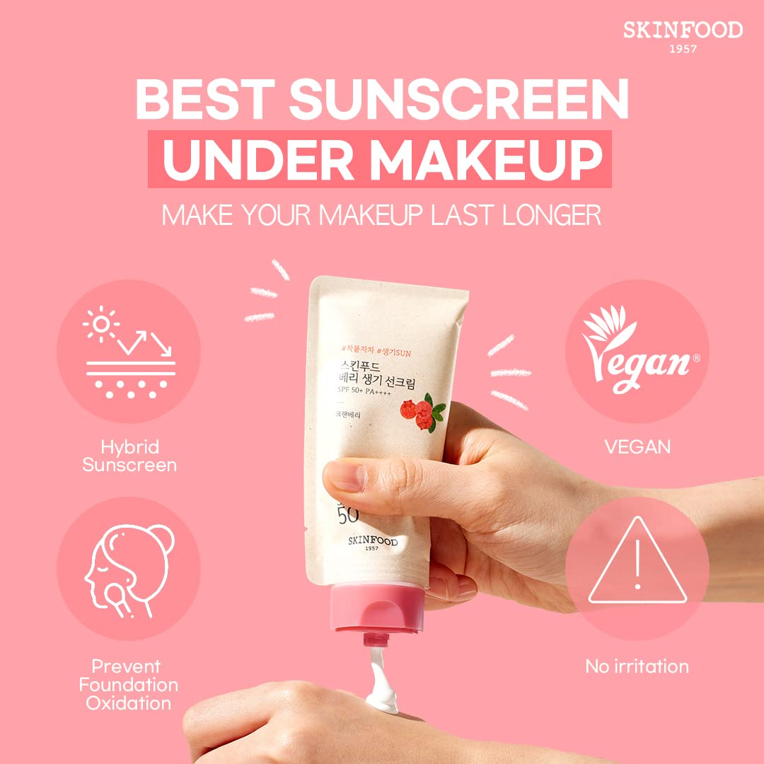 Skinfood Berry Glowing Sun Cream, SPF 50+ PA++++, 1.69 fl oz (50 ml)