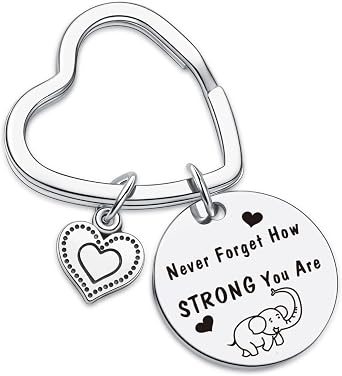 7RVZM Elephant Keychain For Women Motivational Keychain Elephant Animal Lover Gifts Uplifting Gifts
