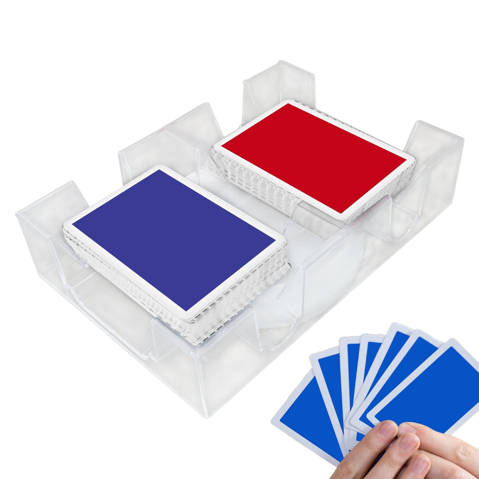 Obrotowy uchwyt na karty - przezroczysta taca na karty do gry, solidny obrotowy uchwyt do pokera, trwałe karty, akcesoria do gier, obrotowa taca na stoły pokerowe, gra imprezowa, karty nocne, gry