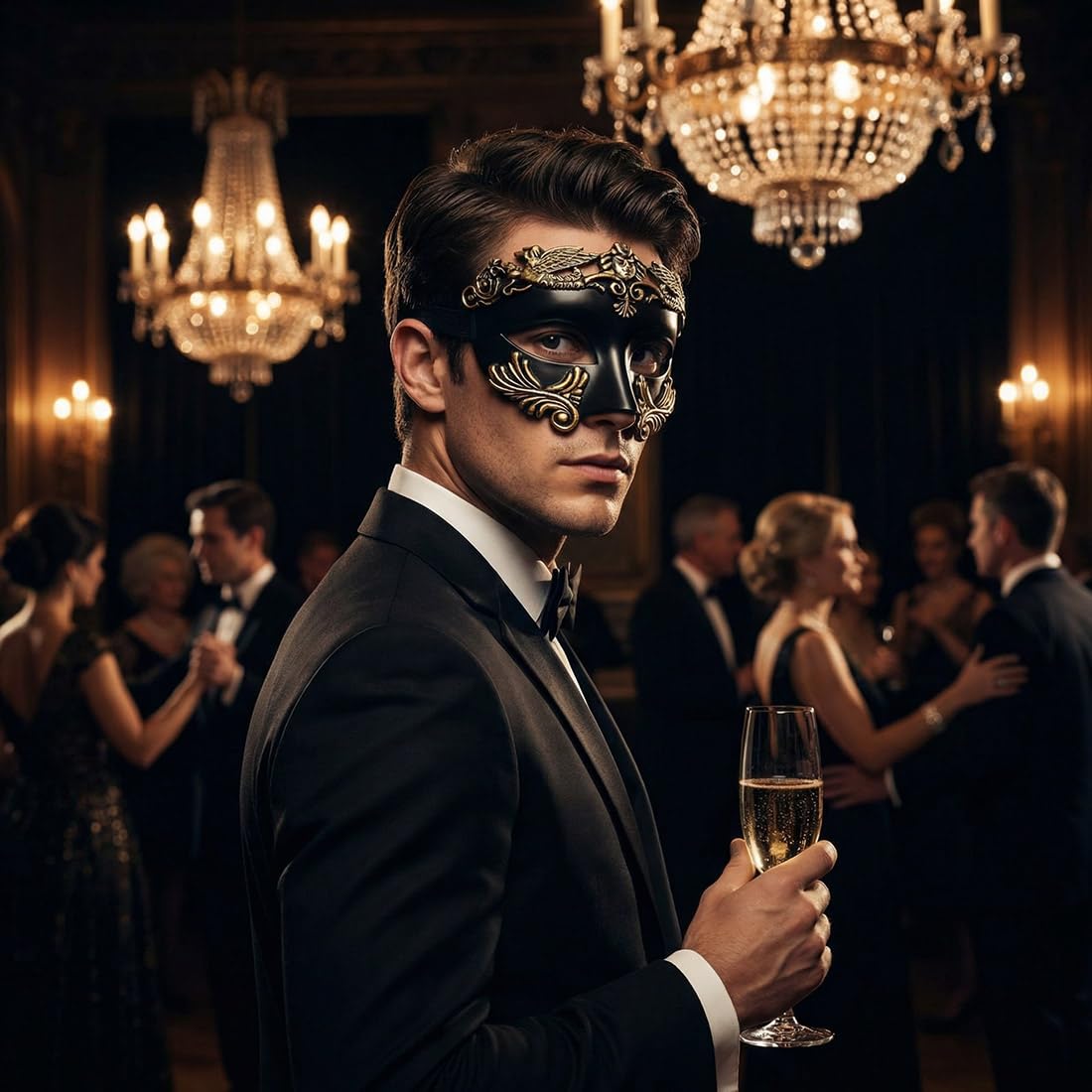 SHIFANQI Masquerade Mask for Men Vintage Venetian Mask for Halloween Costume Parties, Masquerade Balls, Mardi Gras - Image 4